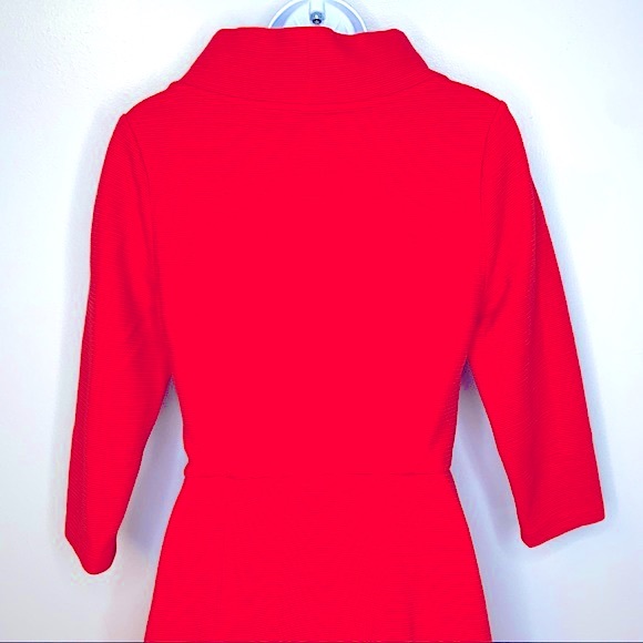 Boden Ribbed Zoe Ponte Dress Red Pepper size 6R - Picture 5 of 13